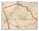 Needham Massachusetts 1867 Old Town Map Custom Print - Boston Vicinity - Norfolk  Co.