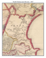 North Chelsea (now Revere) Massachusetts 1867 Old Town Map Custom Print - Boston Vicinity - Suffolk  Co.
