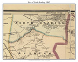 North Reading (partial) Massachusetts 1867 Old Town Map Custom Print - Boston Environs - Middlesex  Co.