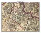 Roxbury Massachusetts 1867 Old Town Map Custom Print - Boston Environs - Norfolk  Co.