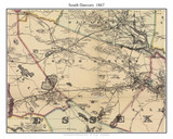 South Danvers Massachusetts 1867 Old Town Map Custom Print - Boston Environs - Essex  Co.