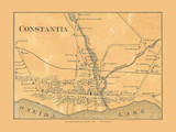 Constantia Village, New York 1889 Old Town Map Custom Print - Oswego Co.