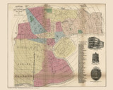 Newark 1878 Holbrook  - Old Map Reprint - New Jersey Cities Newark 1878 Holbrook  - Old Map Reprint - New Jersey Cities