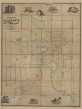 Ypsilanti 1859 2 Woodard - Old Map Reprint - Michigan/Cities Ypsilanti 1859 2 Woodard - Old Map Reprint - Michigan/Cities