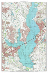 Lake Ray Hubbard 1995 - Custom USGS Old Topo Map - Texas