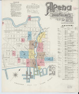 Alpena Michigan 1890 - Fire Insurance Index - Old Map Reprint