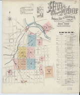 Ann Arbor Michigan 1888 - Fire Insurance Index - Old Map Reprint
