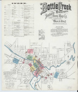 Battle Creek Michigan 1892 - Fire Insurance Index - Old Map Reprint
