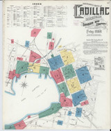 Cadillac Michigan 1906 - Fire Insurance Index - Old Map Reprint