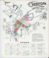 Cheboygan Michigan 1900 - Fire Insurance Index - Old Map Reprint
