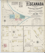 Escanaba Michigan 1884 - Fire Insurance Index - Old Map Reprint