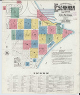 Escanaba Michigan 1906 - Fire Insurance Index - Old Map Reprint