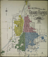 Grand Rapids Michigan 1912 V1 - Fire Insurance Index - Old Map Reprint