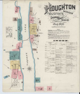 Houghton Michigan 1893 - Fire Insurance Index - Old Map Reprint