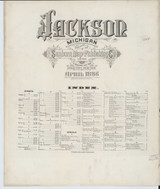 Jackson Michigan 1886 - Fire Insurance Index - Old Map Reprint