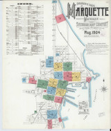 Marquette Michigan 1904 - Fire Insurance Index - Old Map Reprint