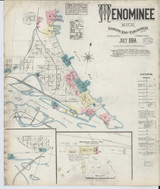 Menominee Michigan 1884 - Fire Insurance Index - Old Map Reprint