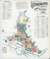 Menominee Michigan 1901 - Fire Insurance Index - Old Map Reprint