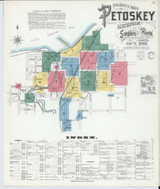 Petoskey Michigan 1901 - Fire Insurance Index - Old Map Reprint