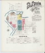 Saint Louis Michigan 1893 - Fire Insurance Index - Old Map Reprint