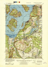 Anderson Island, Washington 1940 (1940) USGS Old Topo Map Reprint 15x15 WA Quad 239826