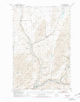 Benge, Washington 1950 (1980) USGS Old Topo Map Reprint 15x15 WA Quad 240013