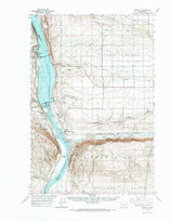 Beverly, Washington 1965 (1966) USGS Old Topo Map Reprint 15x15 WA Quad 240041