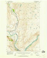 Bridgeport, Washington 1957 (1958) USGS Old Topo Map Reprint 15x15 WA Quad 240226