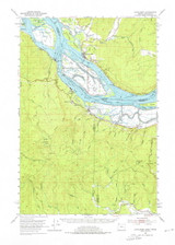 Cathlamet, Washington 1953 (1976) USGS Old Topo Map Reprint 15x15 WA Quad 282320