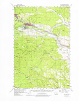 Cle Elum, Washington 1958 (1976) USGS Old Topo Map Reprint 15x15 WA Quad 240557