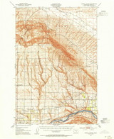 Corral Canyon, Washington 1951 (1955) USGS Old Topo Map Reprint 15x15 WA Quad 240690
