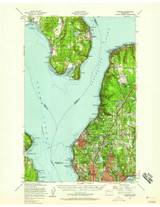 Edmonds, Washington 1953 (1958) USGS Old Topo Map Reprint 15x15 WA Quad 240975