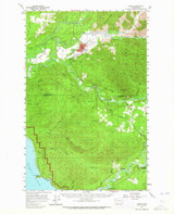 Forks, Washington 1957 (1964) USGS Old Topo Map Reprint 15x15 WA Quad 241164