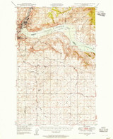 Grand Coulee Dam, Washington 1948 (1955) USGS Old Topo Map Reprint 15x15 WA Quad 241370