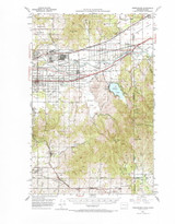 Greenacres, Washington 1949 (1970) USGS Old Topo Map Reprint 15x15 WA Quad 241413