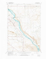 Hanford, Washington 1965 (1978) USGS Old Topo Map Reprint 15x15 WA Quad 241470