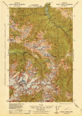 Mount Olympus, Washington 1942 (1942) USGS Old Topo Map Reprint 15x15 WA Quad 242514