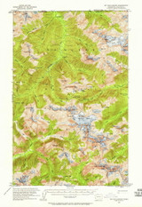 Mt Challenger, Washington 1953 (1958) USGS Old Topo Map Reprint 15x15 WA Quad 242619