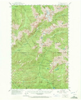 Mt. Steel, Washington 1947 (1972) USGS Old Topo Map Reprint 15x15 WA Quad 242758