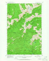 Mt. Steel, Washington 1947 (1965) USGS Old Topo Map Reprint 15x15 WA Quad 242759