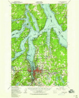 Olympia, Washington 1949 (1958) USGS Old Topo Map Reprint 15x15 WA Quad 242945