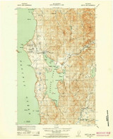 Ozette Lake, Washington 1935 (1957) USGS Old Topo Map Reprint 15x15 WA Quad 243045