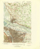 Portland, Oregon 1940 (1940) USGS Old Topo Map Reprint 15x15 WA Quad 463377