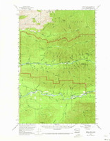 Spruce Mtn., Washington 1956 (1973) USGS Old Topo Map Reprint 15x15 WA Quad 243974