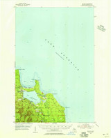 Big Bay, Michigan 1954 (1956) USGS Old Topo Map Reprint 15x15 MI Quad 278005