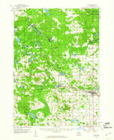 Clare, Michigan 1959 (1960) USGS Old Topo Map Reprint 15x15 MI Quad 278058