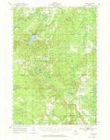 Comins, Michigan 1955 (1970) USGS Old Topo Map Reprint 15x15 MI Quad 278059