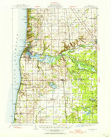 Fennville, Michigan 1928 (1955) USGS Old Topo Map Reprint 15x15 MI Quad 278114