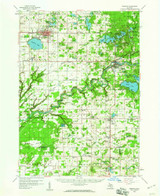 Fremont, Michigan 1958 (1960) USGS Old Topo Map Reprint 15x15 MI Quad 278138