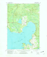 Garden, Michigan 1958 (1982) USGS Old Topo Map Reprint 15x15 MI Quad 278145